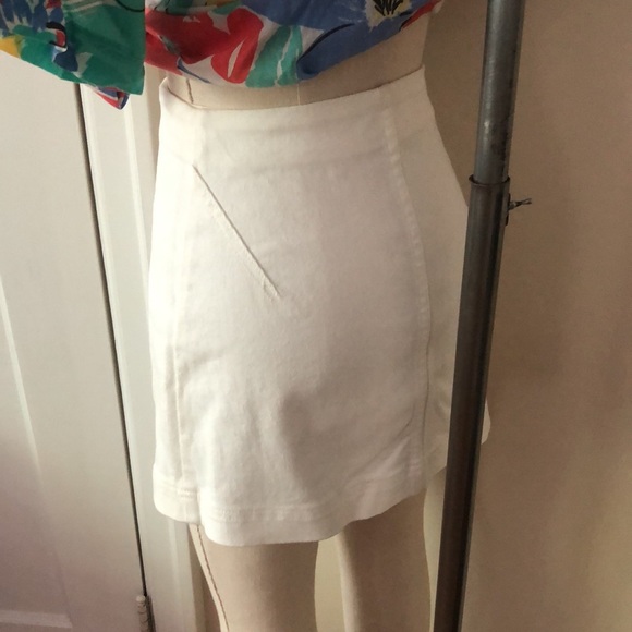 T by Alexander Wang white denim mini skirt sz 25 - Picture 5 of 7